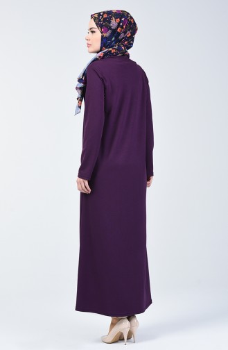 Abaya mit Reißverschluss 3006-03 Violett 3006-03