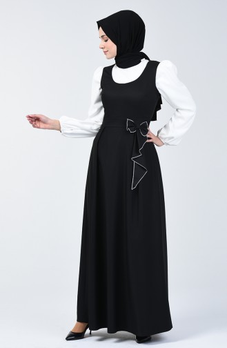 Ribboned Waistcoat Dress 0106-02 Black 0106-02