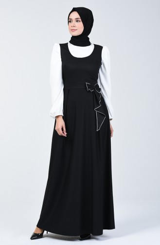 Ribboned Waistcoat Dress 0106-02 Black 0106-02