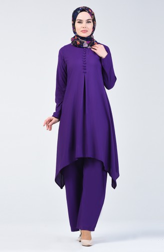 Tunik Pantolon İkili Takım 11000-07 Mor