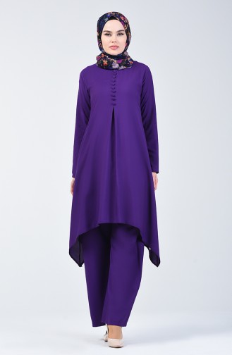 Tunik Pantolon İkili Takım 11000-07 Mor