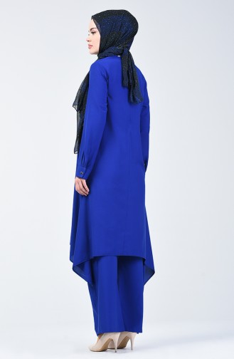 Ensemble Deux Pieces Tunique Pantalon  11001-03 Bleu Roi 11001-03