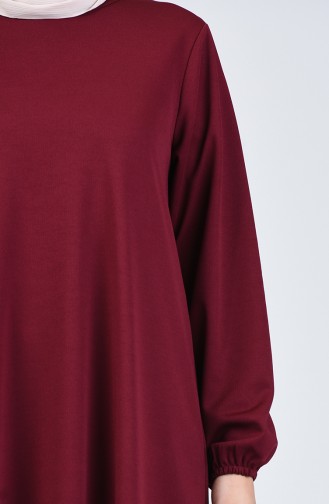 Kolu Lastikli Elbise 0292-01 Bordo