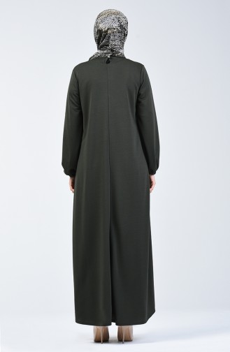 Grün Hijab Kleider 0292-05