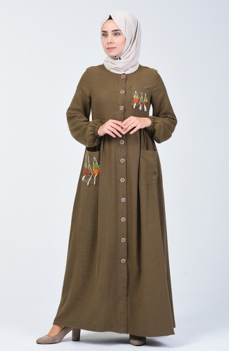 Mustard Hijab Dress 3018-06