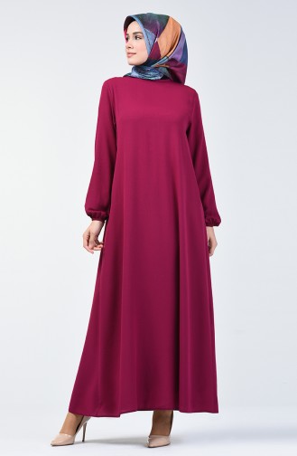 Elastischer Arm Kleid  0115-04 Fuchsia 0115-04