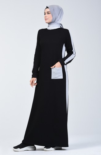 Gray Hijab Dress 3095-15