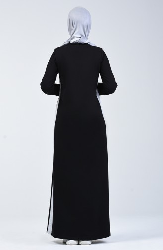 Gray Hijab Dress 3095-15