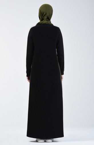 Khaki Hijab Dress 3095-17