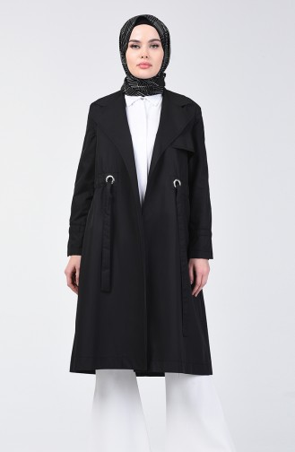 Black Trench Coats Models 1408-02