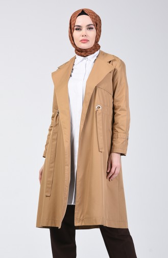 Caramel Trench Coats Models 1408-04