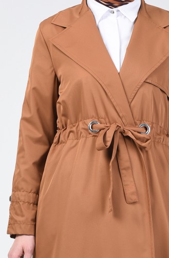 Double Breasted Trench Coat 1408-05 Tobacco 1408-05