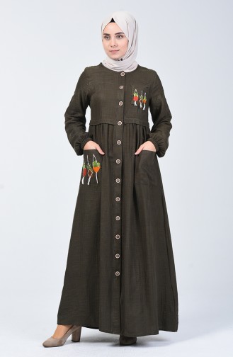 فستان أخضر زمردي 3018-02