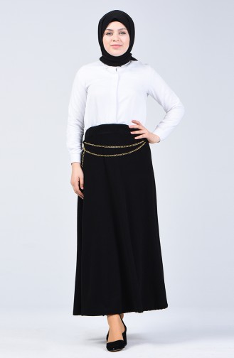 Corded Flared Skirt 1049-02 Black 1049-02