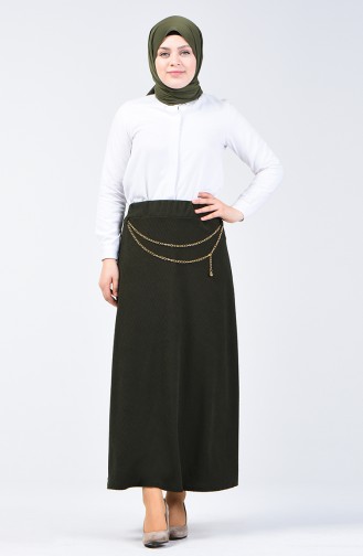 Corded Flared Skirt 1049-05 Khaki 1049-05
