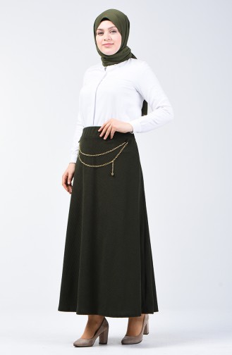 Corded Flared Skirt 1049-05 Khaki 1049-05