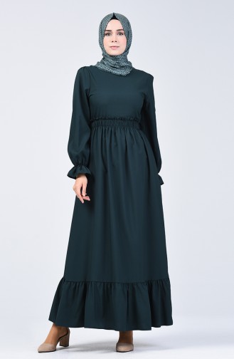 Khaki Hijab Dress 4532-02