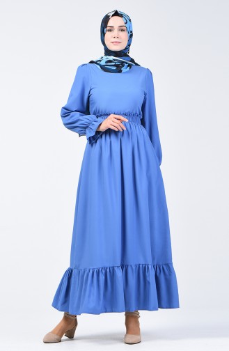 Indigo Hijab Dress 4532-04