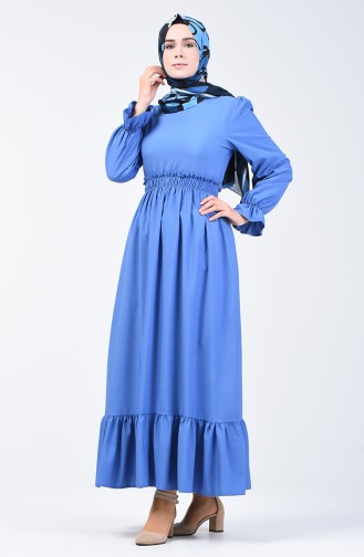 Indigo Hijab Dress 4532-04