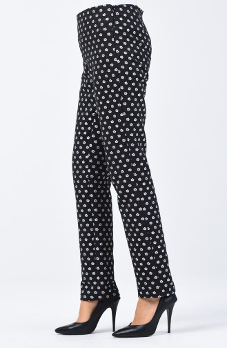 Jakarlı Pantolon 7261-03 Siyah