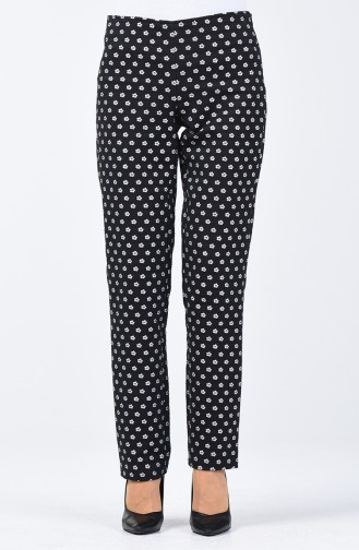 Jakarlı Pantolon 7261-03 Siyah