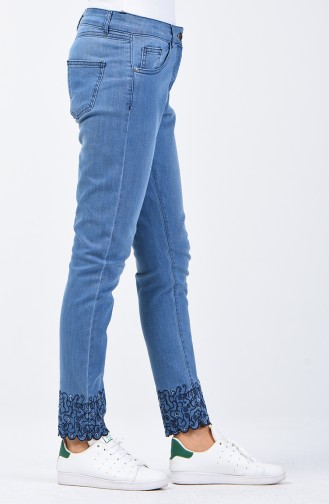 Pantalon Bleu Jean 8076-01