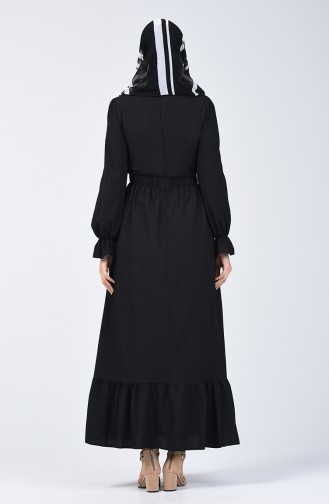 Black Hijab Dress 4532-08