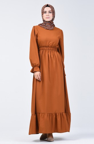 Tobacco Hijab Dress 4532-01