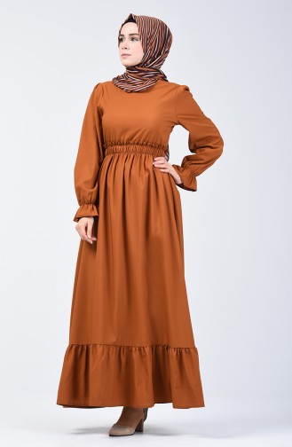 Tobacco Hijab Dress 4532-01