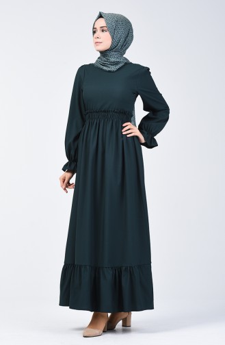 Smaragdgrün Hijab Kleider 4532-06