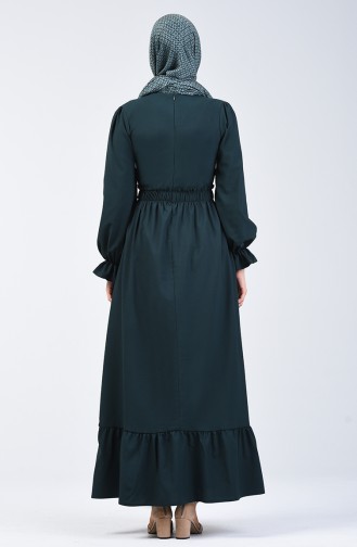 Emerald Green Hijab Dress 4532-06