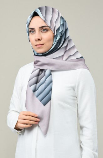 Geometric Patterned Taffeta Scarf Powder 95332-01