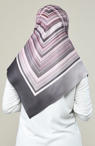 Geometric Pattern Taffeta Scarf Powder 95333-03