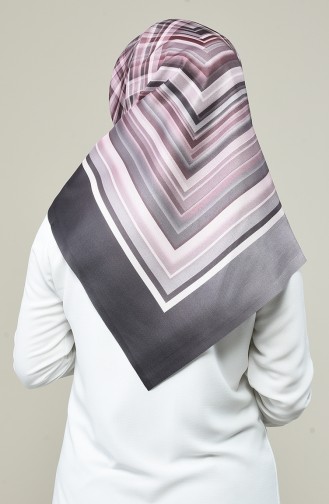 Geometric Pattern Taffeta Scarf Powder 95333-03