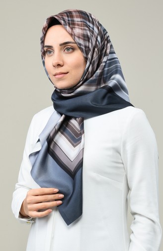 Geometric Pattern Taffeta Scarf Smoky 95333-05