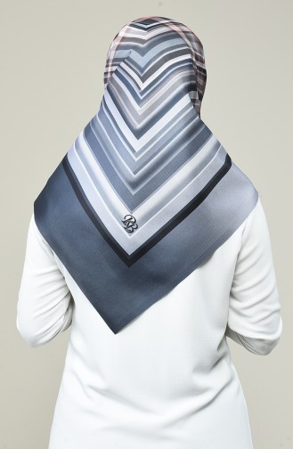 Geometric Pattern Taffeta Scarf Smoky 95333-05