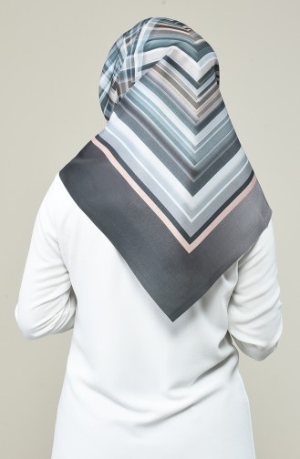 Geometric Pattern Taffeta Scarf Petroleum 95333-06