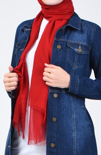 Buttoned Denim Jacket 6081-03 Navy Blue 6081-03