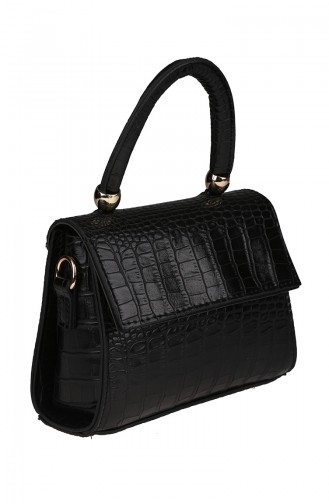 Sac à Bandoulière Croisé Pour Femme M380-005 Noir Crocro 380-005