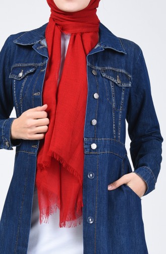 Buttoned Denim Topcoat 6080-02 Navy Blue 6080-02