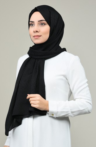Elmina Châle Monogram de Luxe 180-107 Noir 180-107