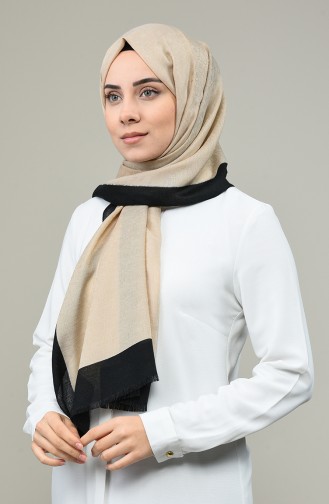 Elmina Luxury Monogram Shawl 180-109 Mink 180-109