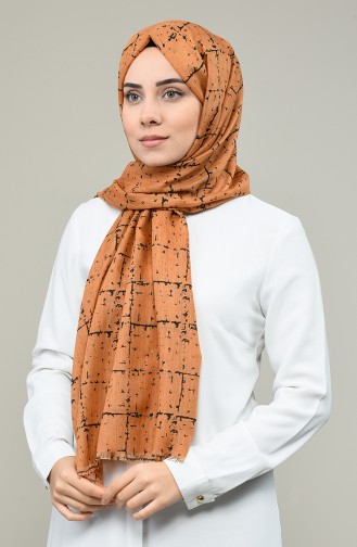 Elmina Desenli Pamuk Şal 360-106 Hardal 360-106