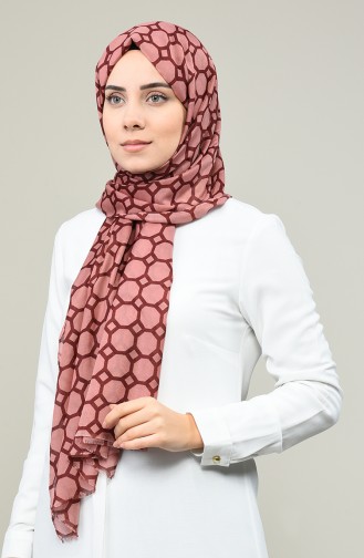 Elmina Châle Coton à Motifs 630-108 Rose Pâle 630-108