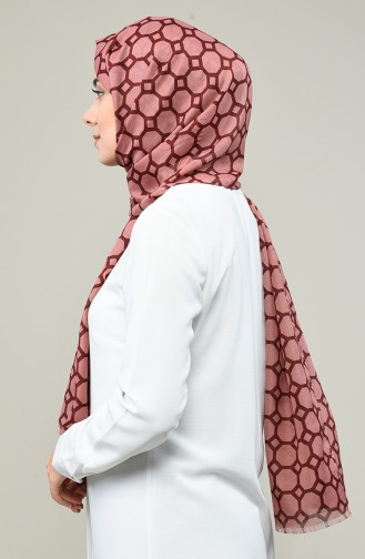 Elmina Patterned Cotton Shawl Rose Dried 630-108