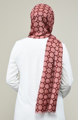 Elmina Patterned Cotton Shawl Rose Dried 630-108