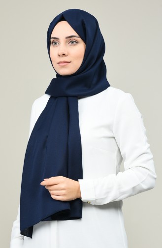 Plain Cotton Shawl 4017-02 Navy Blue 4017-02