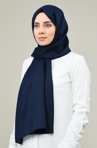 Plain Cotton Shawl 4017-02 Navy Blue 4017-02