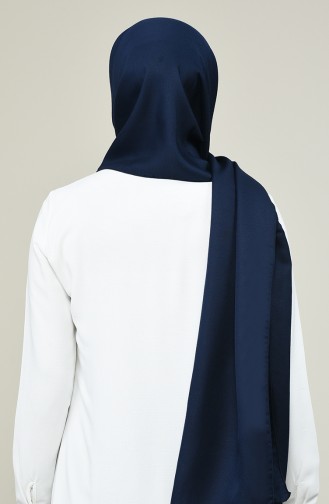 Plain Cotton Shawl 4017-02 Navy Blue 4017-02