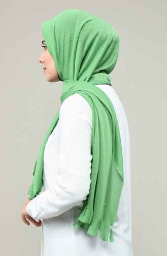 Practical Silvery Viscose Shawl Green 7007-16